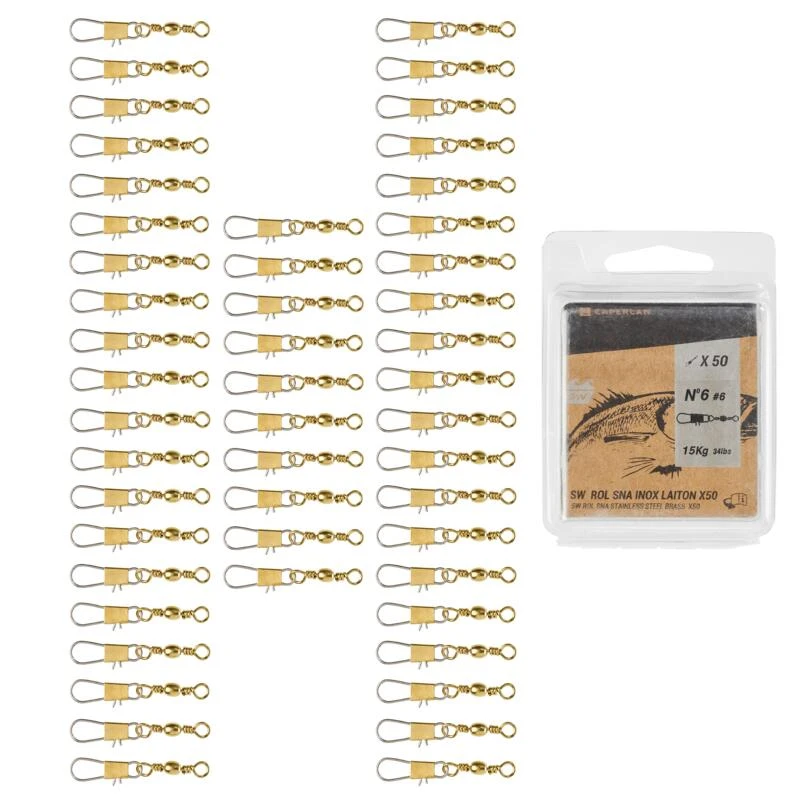 Émerillon Pêche Rolling Snap INOX BRASS SW X50 7 Émerillon Pêche Rolling Snap INOX BRASS SW X50 – Image 5