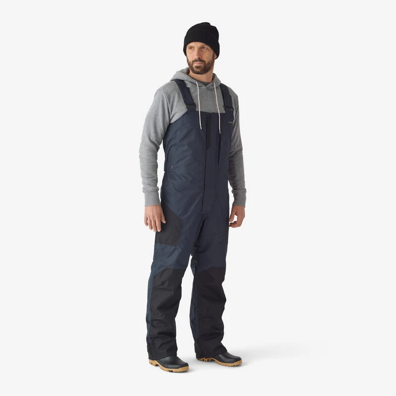 Salopette De Pêche Imperméable Chaude Homme - FO 500 TH Grise 5 Salopette De Pêche Imperméable Chaude Homme - FO 500 TH Grise – Image 3