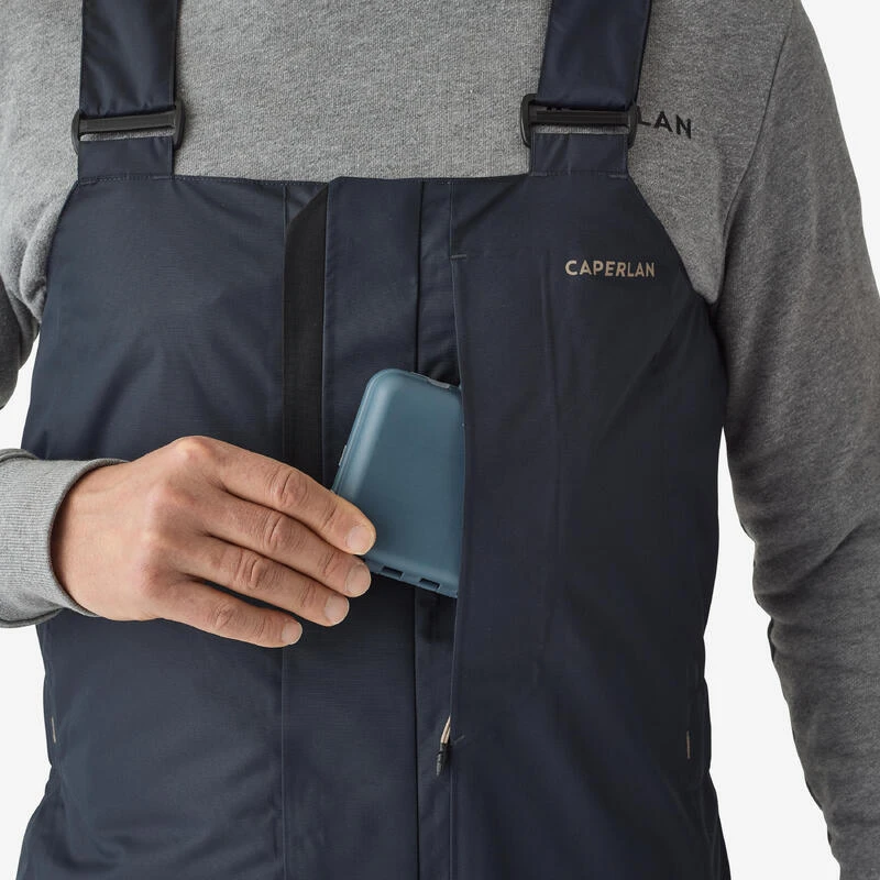 Salopette De Pêche Imperméable Chaude Homme - FO 500 TH Grise 7 Salopette De Pêche Imperméable Chaude Homme - FO 500 TH Grise – Image 5